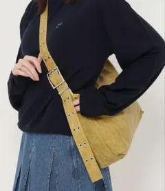 【美品】ダブルバックルバッグ TINA：JOJUN マスタード