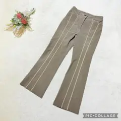 プラッシヴ 【40】 ストレッチパンツ センターライン カジュアル ブラウン系