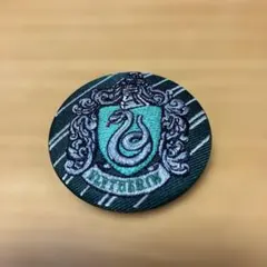 ハリーポッター　刺繍缶バッジ　スリザリン