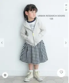 URBAN RESEARCH DOORS　ギンガムチェック スカート　135のサムネイル