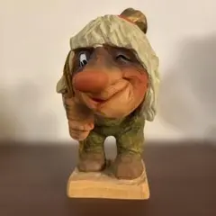 ◇1960年代 ノルウェー製□HENNING（ヘニング）妖精トロール 木彫り