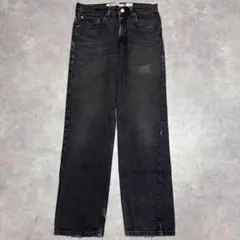 美品 リーバイス 501 ブラックデニム 鬼ヒゲ フェード グランジ W30 