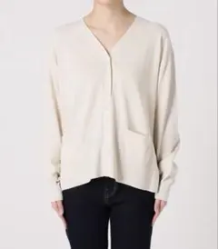 SLOBE IENA アイスコットンVネックカーディガン
