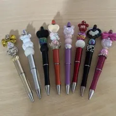 装飾付きボールペン8本セット