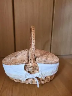 ハンドル付きバスケット ピクニック　バスケット　籠
