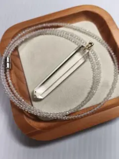 クリスタルペンダントネックレス　カット水晶ネックレスSet