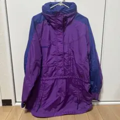 【'90】Columbia アノラックパーカー M フード収納 パープル系