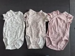 H&M ベビー ボディースーツ 半袖ロンパース 3枚セット 74cm 6-9M