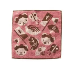 ファミリア×相撲協会　タオル　ハンカチ　ピンク