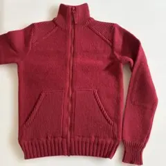 フルジップ ニットジャケット レッドのサムネイル