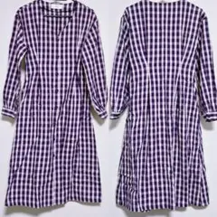 AZULbymoussy チェック ワンピース パープル 紫 ワンピ チェック柄