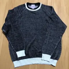 BEAMS HEART ニットセーター L ブラック・ホワイト