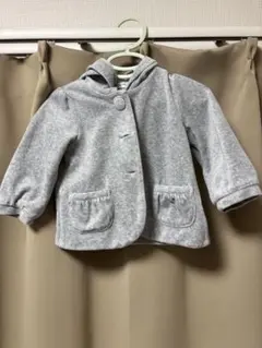 Bebe 80センチ　フード付きグレーアウター