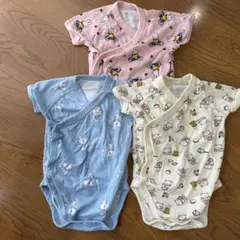 ユニクロ　ベビー肌着ボディスーツ3枚セット　70センチ