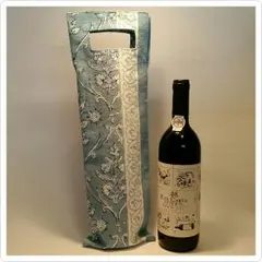 新品 Soma ワインボトルバッグ ライトブルー 花柄 送料込