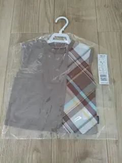 新品 コムサイズム マドラスチェック使い半袖Tシャツ(80cm) 定価3400円