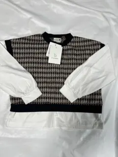 branshes 重ね着風チェック柄長袖シャツ 110 新品未使用