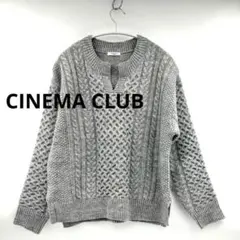 【シネマクラブ】レディース　ケーブルニット　セーター　アランハニーカム編み