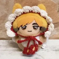 ちみけもマスコット ぬい服 ぬい帽子 ボンネット 赤