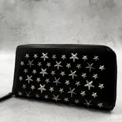 JIMMYCHOO スタッズ ラウンドファスナー 長財布 8236