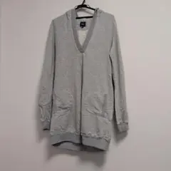 Gap グレー フード付き Vネックパーカー M