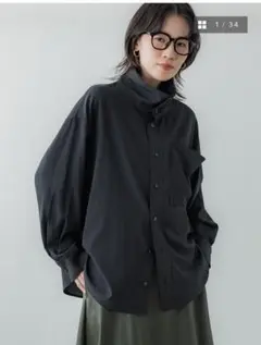 crewre ビッグポケットハイネックブラウス