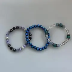 天然石デザインブレスレット