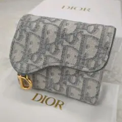 クリスチャンディオール サドル オブリークジャカード ロータスウォレット