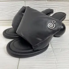 希少・美品】YELLO サンダル ボールヒール ブラック/ゴールド サイズM 