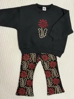 midmile しまむら むくぞーくん　花柄刺繍トレーナー　パンツ　セット　90