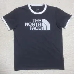 【美品】ノースフェイス　半袖リンガーTシャツ　ブラック×ライトグレー　S
