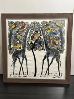 Tingatinga アート Salum Kihao 絵画　ティンガティンガ ビンテージ アート Salum Kihao 絵画 ティンガティンガ - メルカリ
