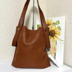 ☆未使用☆BEAURE 2WAY トートバッグ A4 本革　ブラウン　ヴュレのサムネイル