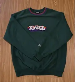 XLARGE ダークグリーン トレーナー M