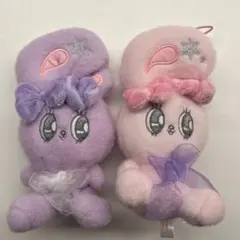 エスターバニー　スノーリボンマスコット　ピンク　パープル　２色セット