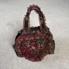 chimaki レースフリル付きハンドバッグ
