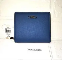 ❤️新品❤️MICHAEL KORS 二つ折り財布 ネイビー - メルカリ