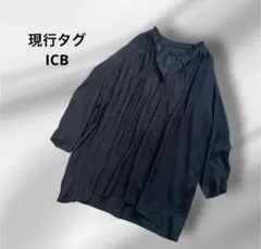 e2412☆新品ICB オンワード樫山 半袖ブラウス ブラック サイズ2 - メルカリ