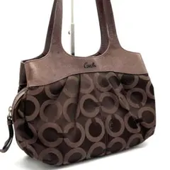 【中古美品】正規店購入品 コーチ シグネチャー柄 肩掛け トートバッグ 大容量◎