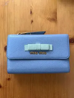 miu miu 長財布 ラブレター ブルー - メルカリ