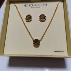 COACH 花モチーフ ネックレス、ピアス