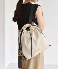 quaranciel: 3way ラインショルダー リュックサック トートバッグのサムネイル