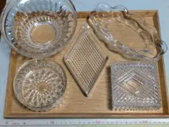 クリアガラス食器色々セット 5点