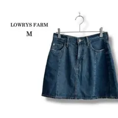 美品【LOWRYS FARM】デニム　ミニスカート　台形　カジュアル　綿　M