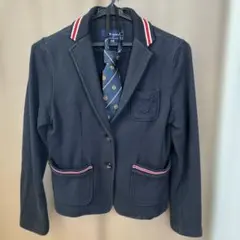 IVY COMME CA ジャケット　綿　紺　ネクタイ付き　140サイズ