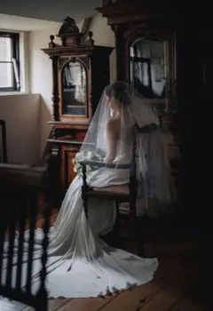 【nae atelier】ウェディングベール　ミドル丈　2段ベール