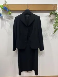 大きいサイズ 13号 ブラックフォーマル ワンピース スーツ 喪服 礼服 黒