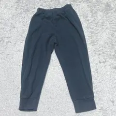 GUフリースロングパンツ無地パジャマ［110］ネイビー