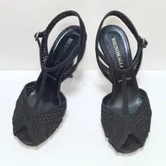 美品⭐︎ブルーノマリ サンダル オープントゥ Tストラップ ベロア 37のサムネイル
