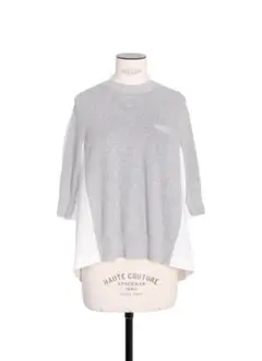 サカイ　Cotton Knit x Cotton Poplin Pullover